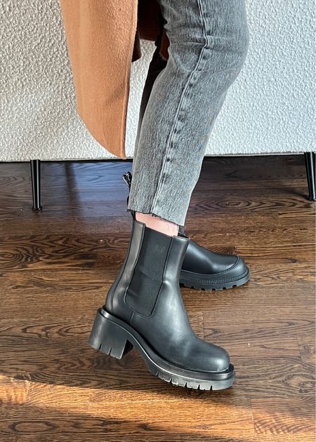 Bottega Veneta Chelsea lug sole black boot is 70% off and still has sizes in stock! Runs true to size for me  

#competition

#LTKshoecrush #LTKsalealert #LTKFind