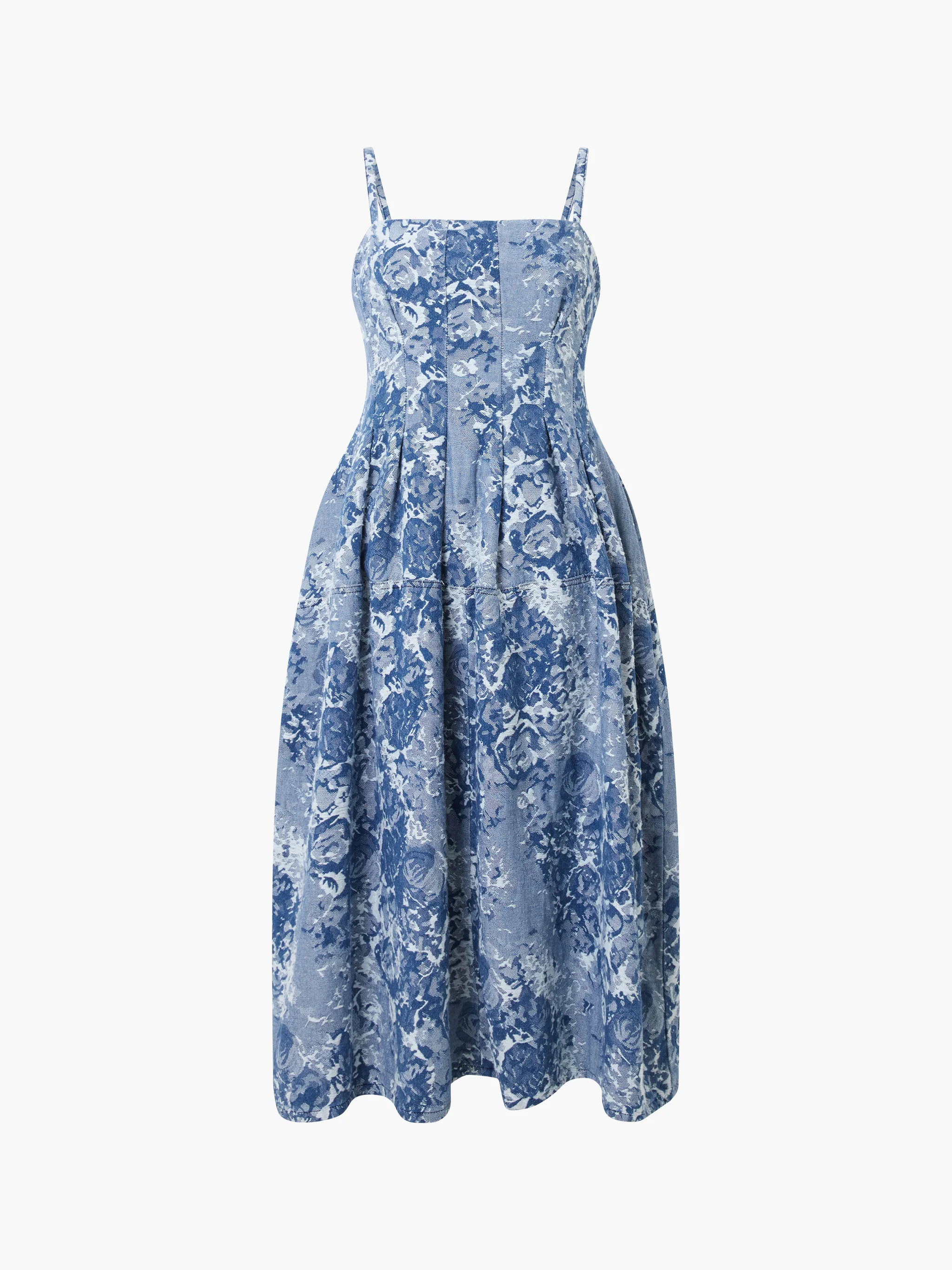 Charlotte Denim Jacquard Dress | French Connection (UK)