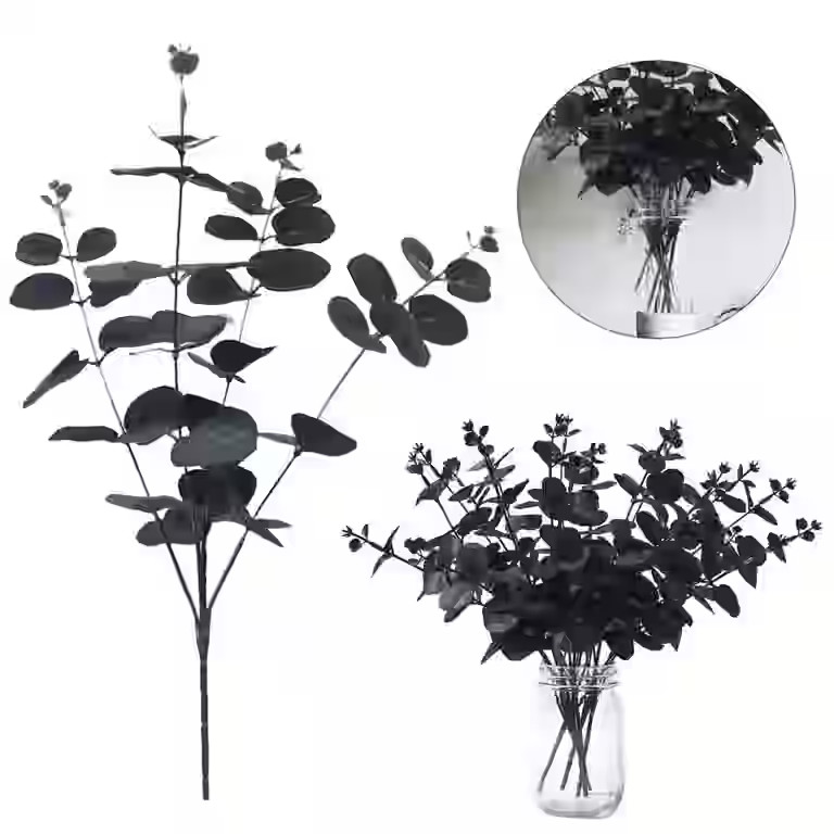 ​​GiLiling Black Artificial Botanical Stems Collection - Gothic Branches with Foliage Accents... | Walmart (US)