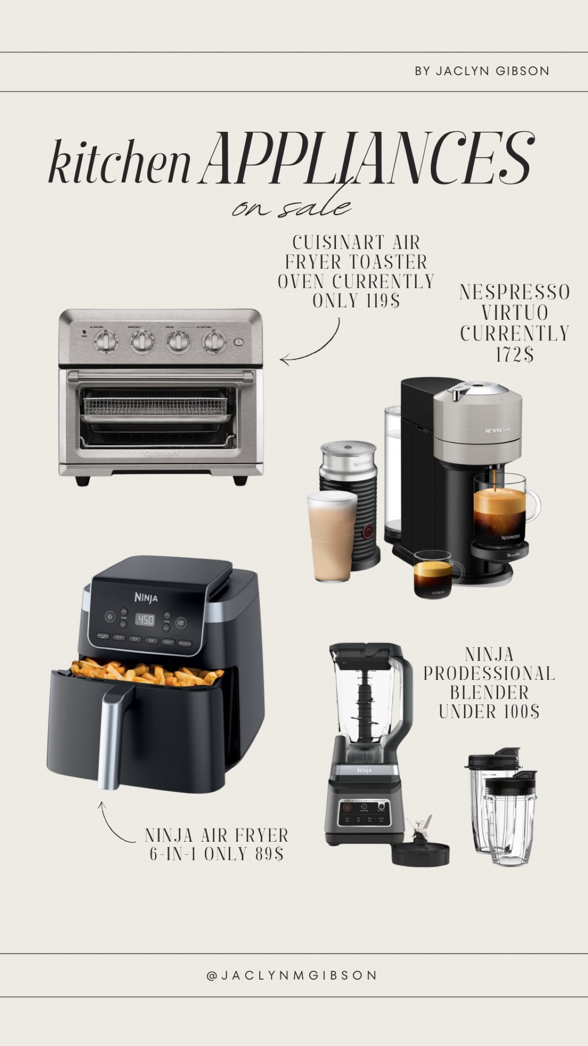 These kitchen appliances are on super sale right now and WILL SELL OUT! They make such great gifts and are so perfect to have in your own home. Grab them before they’re gone!! 

#LTKSaleAlert #LTKHome #LTKGiftGuide