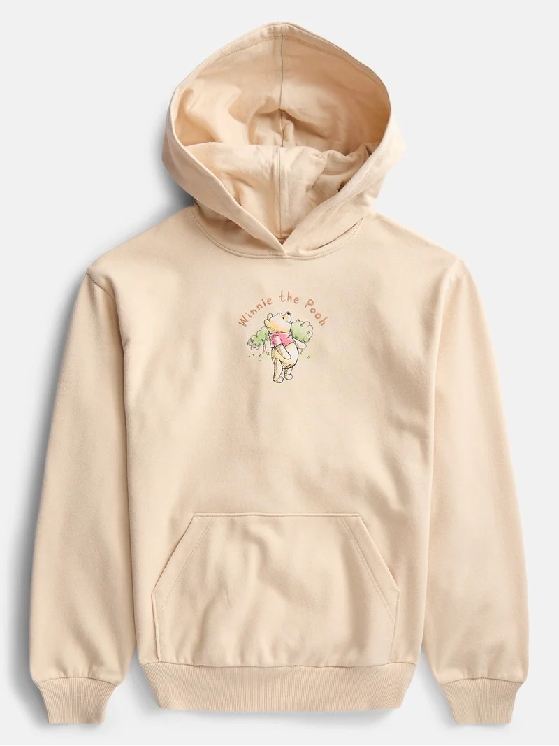 Disney Winne the Pooh Girls Hundred Acre Woods Graphic Fleece Hoodie, Sizes 4-16 | Walmart (US)