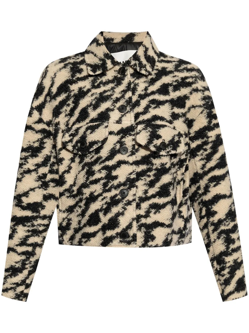 MARANT ÉTOILE Ferida zebra-print Coat | Neutrals | FARFETCH | Farfetch Global