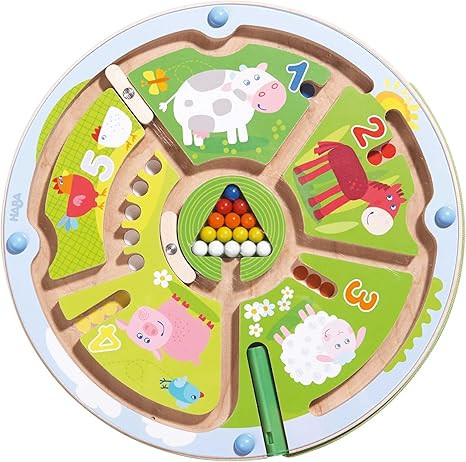 HABA Number Maze Magnetic Game STEM Toy Encourages Color Recognition, Fine Motor & Counting | Amazon (US)
