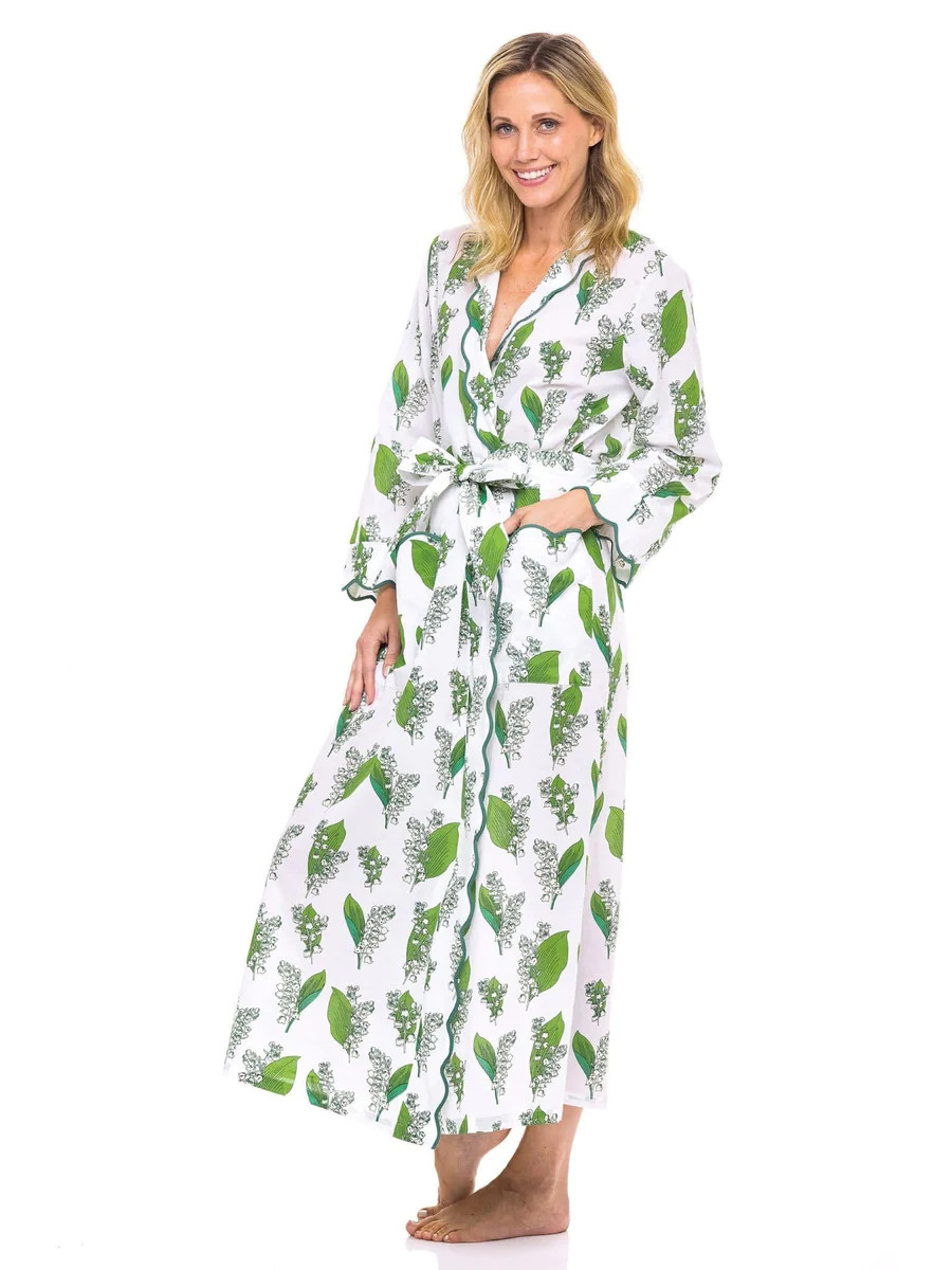 Lily-of-the-valley Classic Robe with Scalloping | Heidi Carey