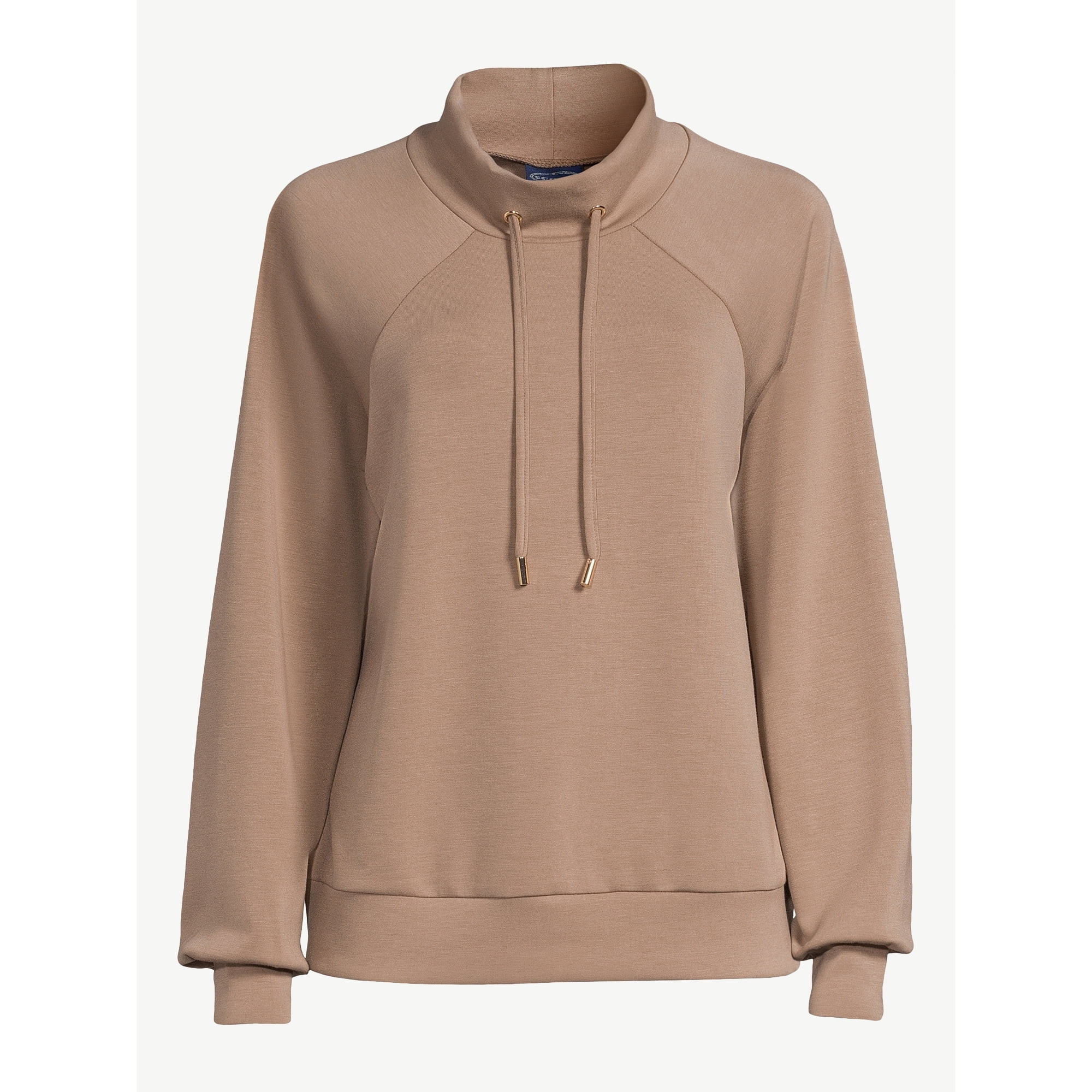 Scoop Women's Ultimate ScubaKnit Funnel Neck Sweatshirt, Sizes XS-XXL | Walmart (US)