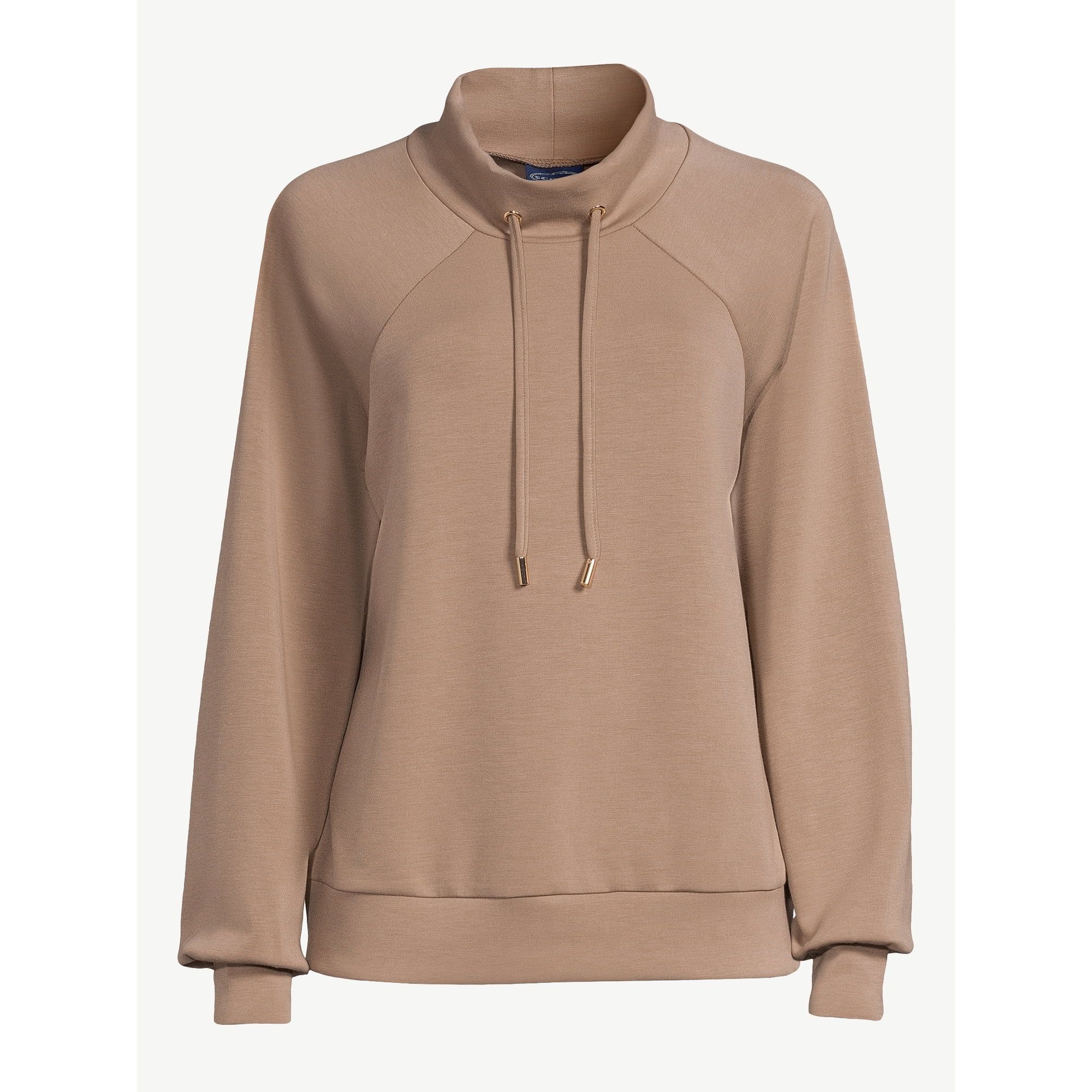 Scoop Women's Ultimate ScubaKnit Funnel Neck Sweatshirt, Sizes XS-XXL | Walmart (US)