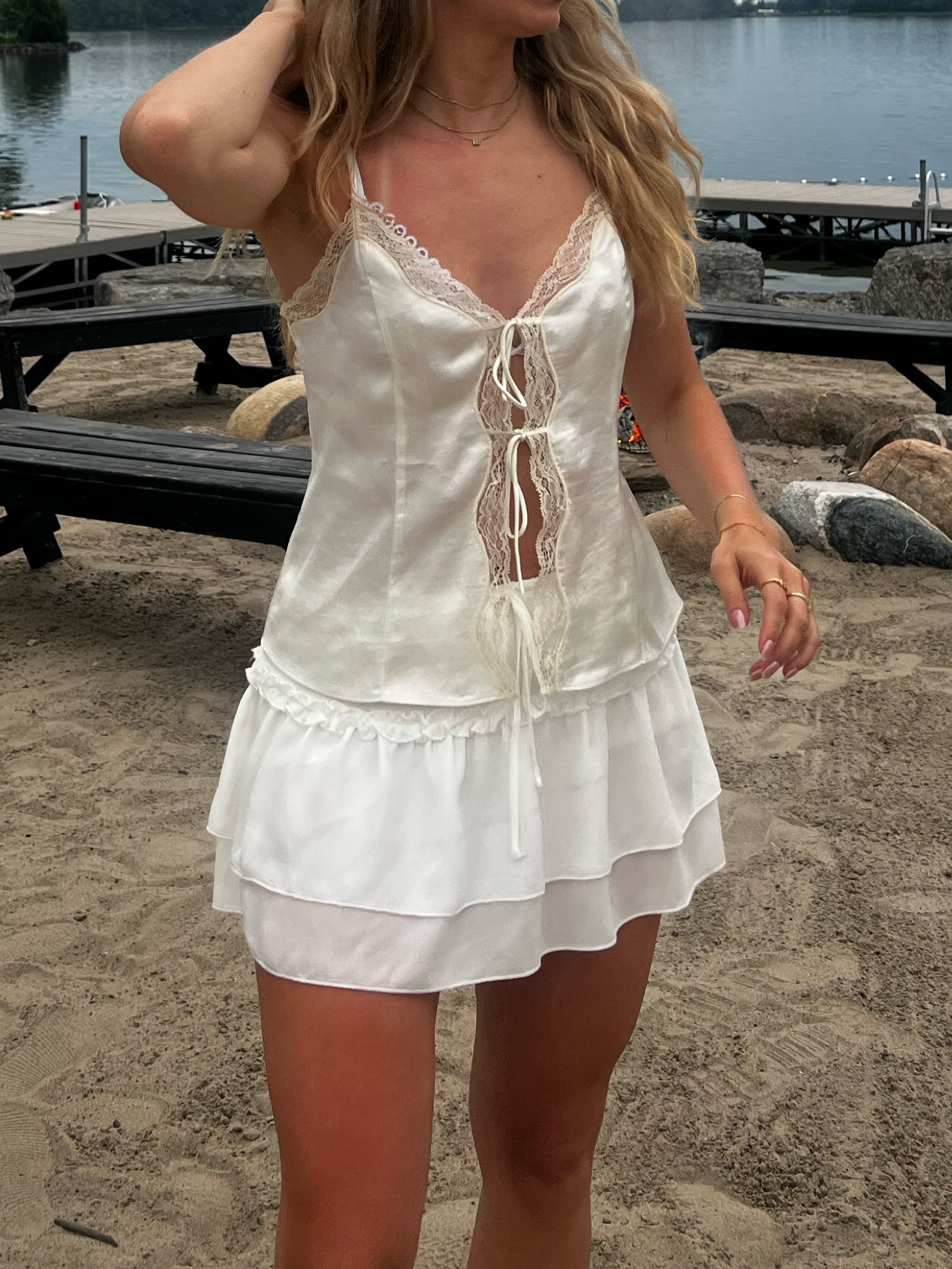 summer dinner outfit 🤍

by the lake, beach outfit, summer dinner outfit, all white outfit, lace cami, girly style, effortless style

#LTKcanada #LTKswimwear #LTKsummer