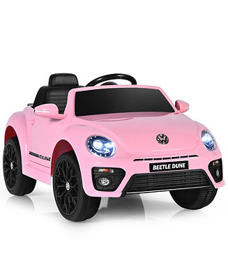12V Kids Ride On Car Licensed Volkswagen Beetle w/ Remote Control & Music - Macy's | Macy's