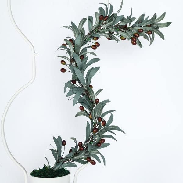 TABLECLOTHSFACTORY 43" Faux Olive Branch Garland Artificial Greenery Garland with Olives for Wedd... | Amazon (US)