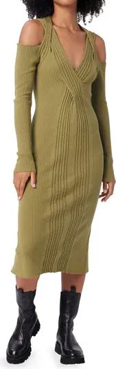 LITA by Ciara Cable Knit Long Sleeve Recycled Cashmere Sweater Dress | Nordstrom | Nordstrom