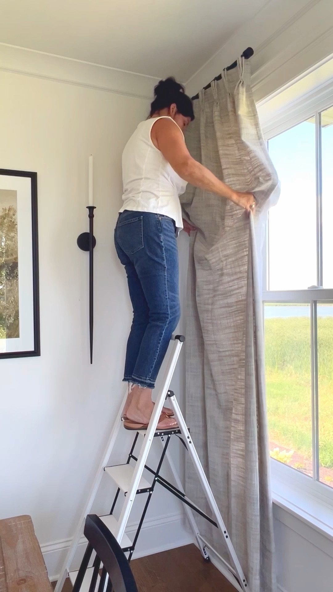 Yes, add the curtains! They finish a room. I partnered with @twopagescurtains and chose to add side panels in my dining room. I did not want to cover my windows, since I have views and it’s private.

The color and texture of this fabric is so gorgeous! It’s a beautiful neutral in taupes, warm gray and ivory.

WHAT I GOT:
Lydia Lattice Jacquard - Series H
Style: M404-1
Color: Reed
Width - 5 Pleats (approx. 21” wide)
Length - 101” 
Triple Pleat
Privacy Lining (light will filter through)
Memory Shape (this is a must so the folds stay)

Aren’t they gorgeous?! Use my link and code, TUXFARM22 for 22% discount. I’ve also linked my rods and rings.

#diningroom
#twopageschallenge
#twopagesglowup

#LTKSeasonal #LTKSaleAlert #LTKHome