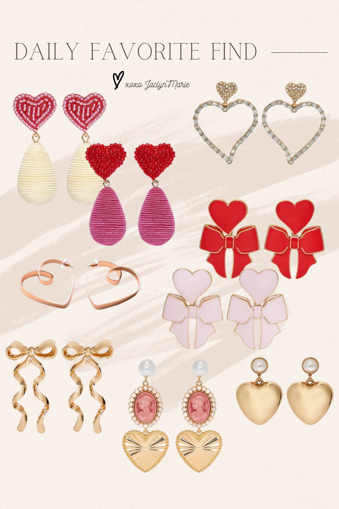 Heart earrings ; bow earrings ; Valentine’s Day inspo ; target Valentine’s Day finds ; Valentine’s Day earrings 

#LTKSeasonal #LTKbeauty #LTKfindsunder50