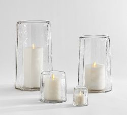 Hammered Café Recycled Hurricane Candleholder | Pottery Barn (US)