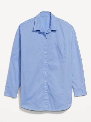 Oversized Boyfriend Long-Sleeve Shirt for Women | Old Navy (US)