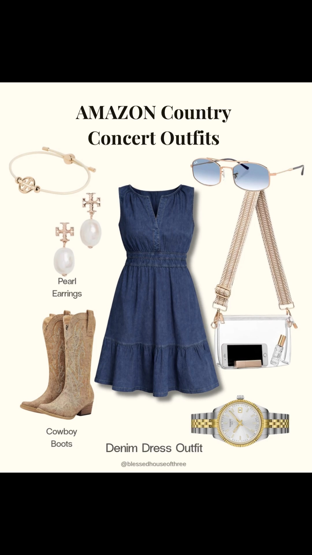 Country concert and festival outfit ideas you can recreate with all Amazon finds 🤠 From a denim dress to a graphic tee + fringe vest look, these are easy, affordable outfits perfect for concerts, summer events, or Nashville trips. Denim skirt and shorts are closet staples. I always go for pieces you can mix and match, comfortable boots, and a clear bag for stadium rules. Follow me on LTK for daily outfit ideas, Amazon finds, and home decor inspiration.

#LTKSaleAlert #LTKootd #LTKFestival
