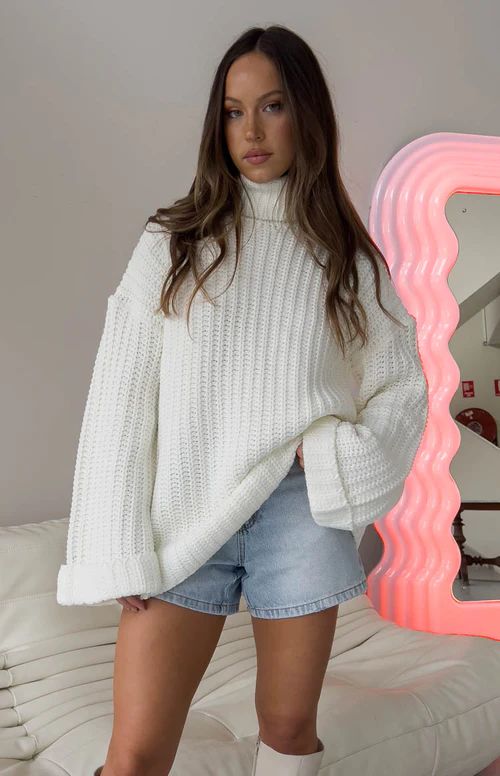 Bonnie White Sweater Dress | Beginning Boutique (AU)