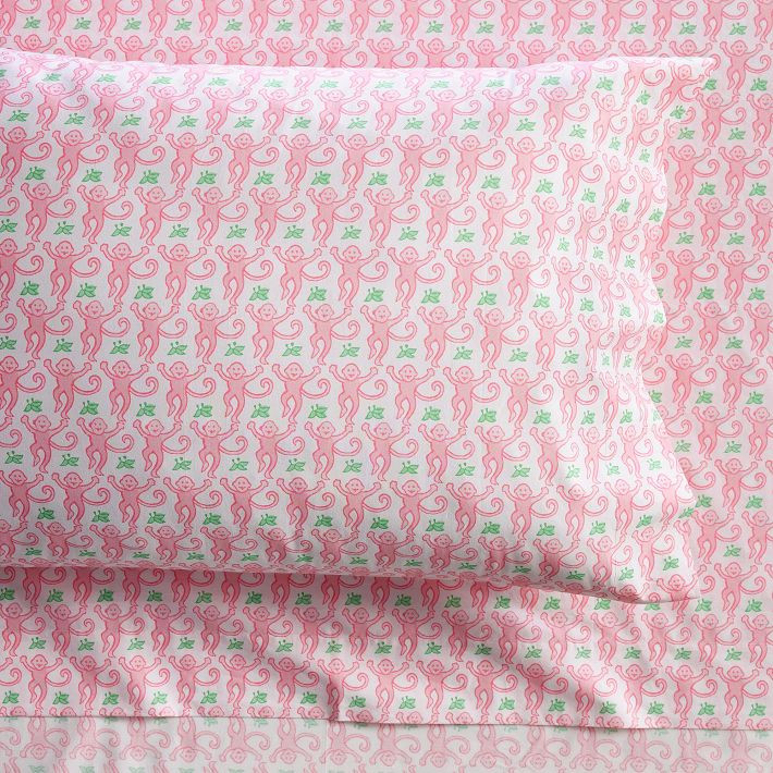 Roller Rabbit Monkey Organic Sheet Set | Pottery Barn Teen
