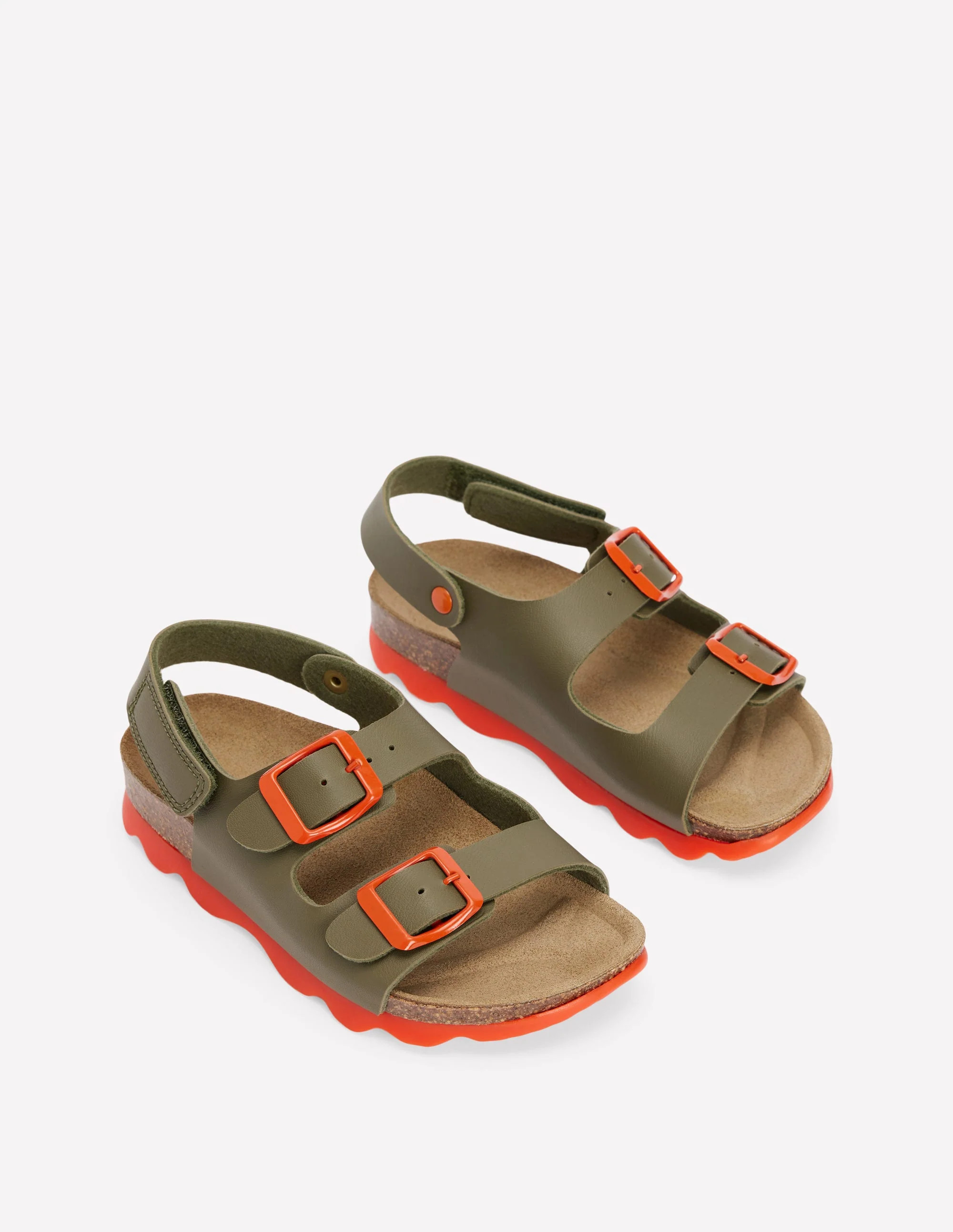 Colourblock Sandals-Green | Boden (US)
