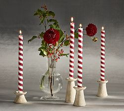 Candy Stripe Taper Candle - Set of 2 | Pottery Barn (US)