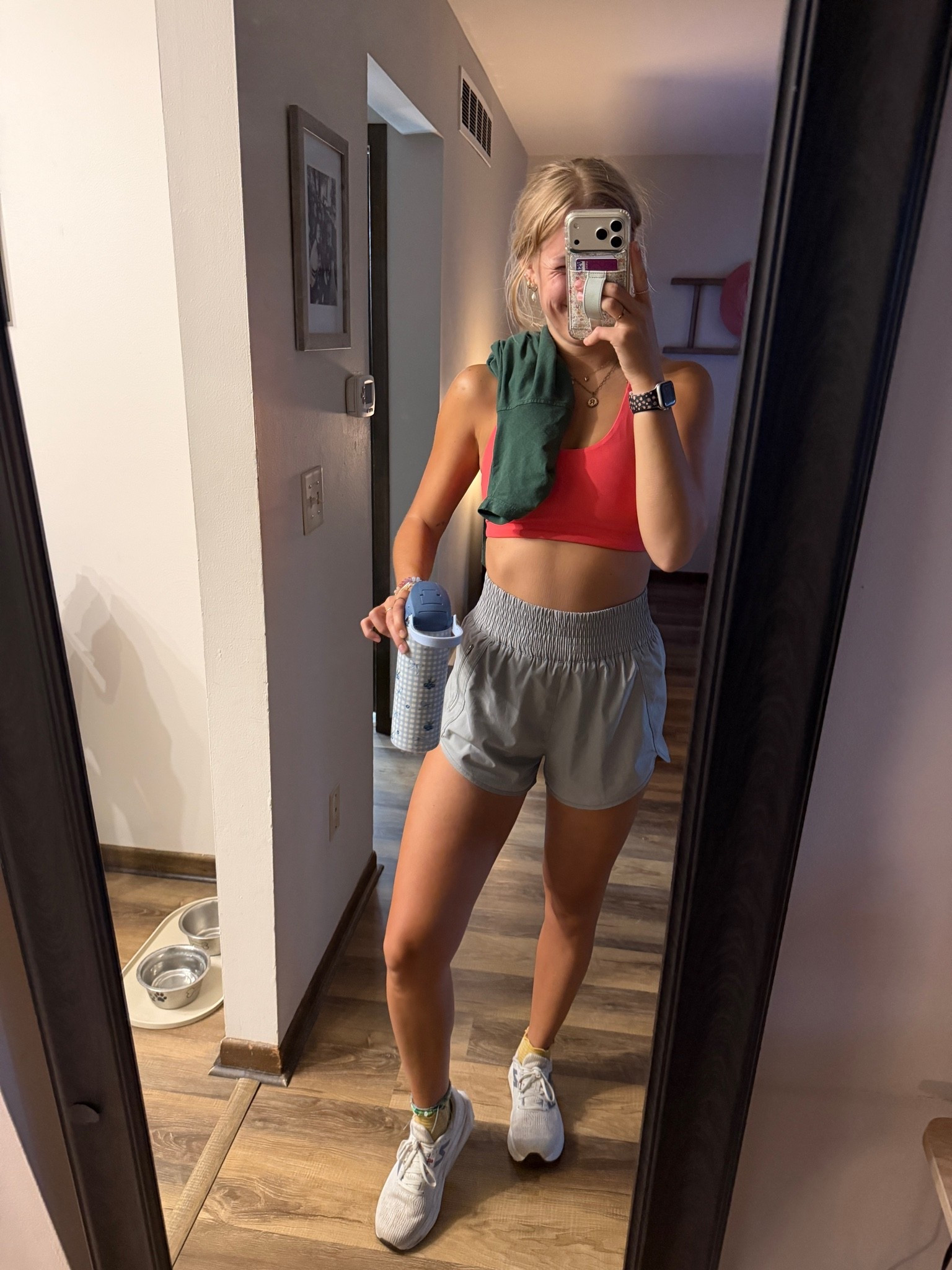 Monday’s cardio & leg day fittttt — 06.08.26 🏋🏼‍♀️🏃🏼‍♀️💨

Medium in grey Amazon running shorts (the most SPOT ON @lululemon dupe, TTS)
Medium in Old Navy sports bra
9 in white New Balance running shoes from @DSW 
Green Packers shirt is from Old Navy (they have the best graphic tee’s for a decent price)
🥤water bottle is from Walmart

workout outfits, running outfits, Amazon finds, Amazon fashion, Amazon shorts, Amazon athletic shorts, Lululemon dupes, running shorts, Old Navy finds, Old Navy activewear, Old Navy sports bras, athletic outfits, New Balance running shoes, white running shoes

#LTKootd #LTKfitnessgoals #LTKActive