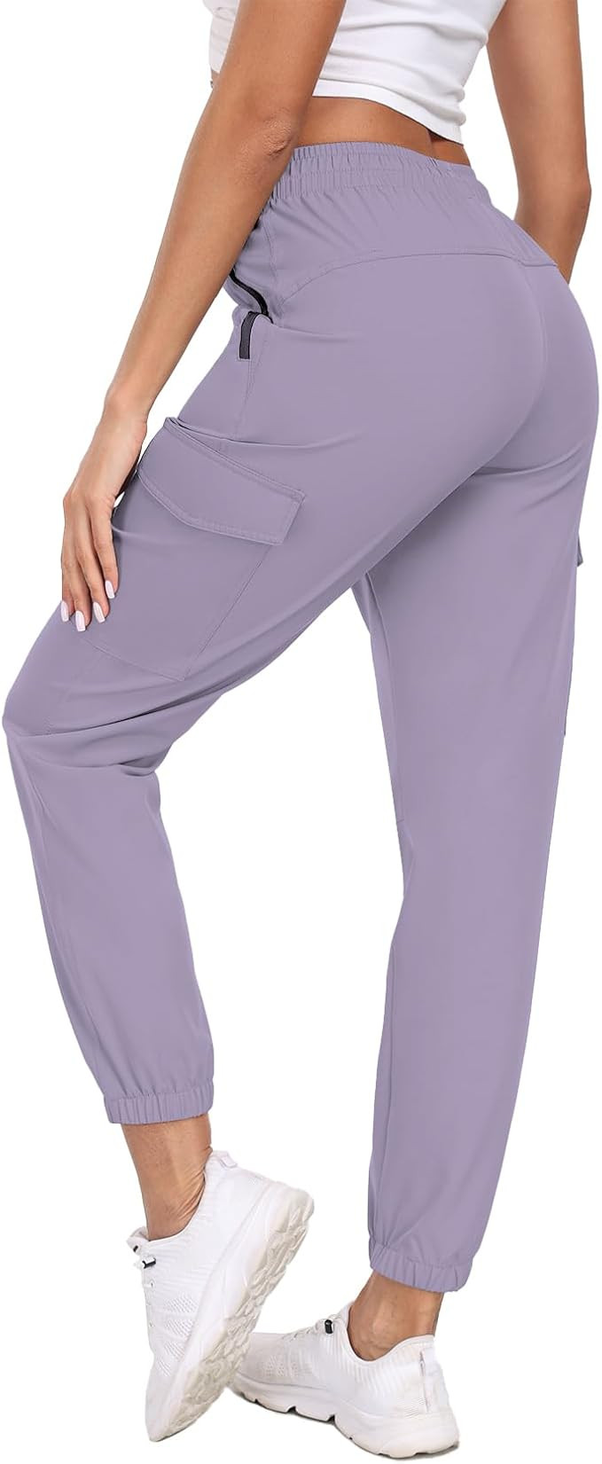 Lightweight Pants Women, Quick Dry Water Resistant Hiking Joggers Cargo Pants with Pockets | Amazon (US)