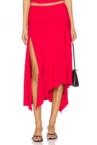 superdown Jaqualina Midi Skirt in Red from Revolve.com | Revolve Clothing (Global)