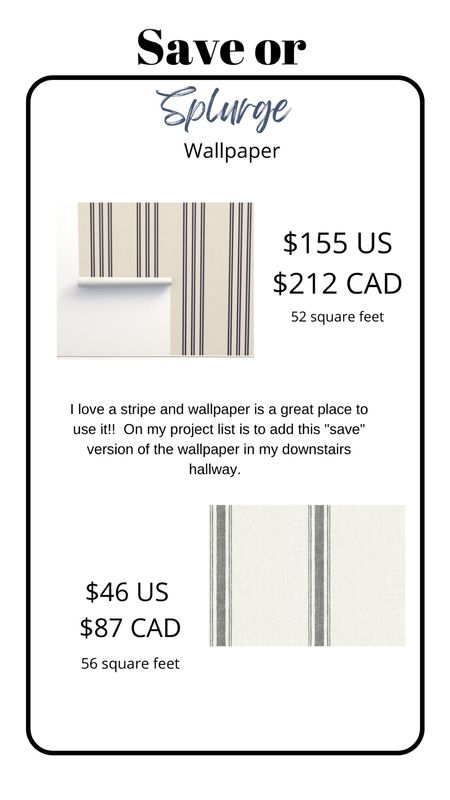 I’m planning to use the “save” version of this wallpaper in my downstairs hallway!  

Wallpaper, striped wallpaper 

#LTKhome