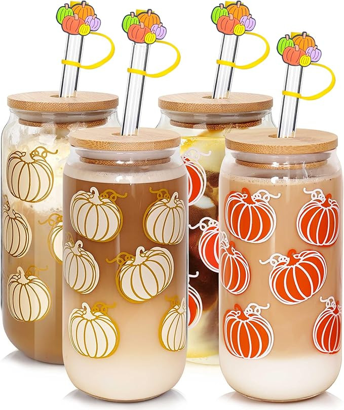 Fall Coffee Mug - Unique Autumn Decor & Iced Coffee Cup Fall Decor Pumpkin Mug with Pumpkin Decor... | Amazon (US)