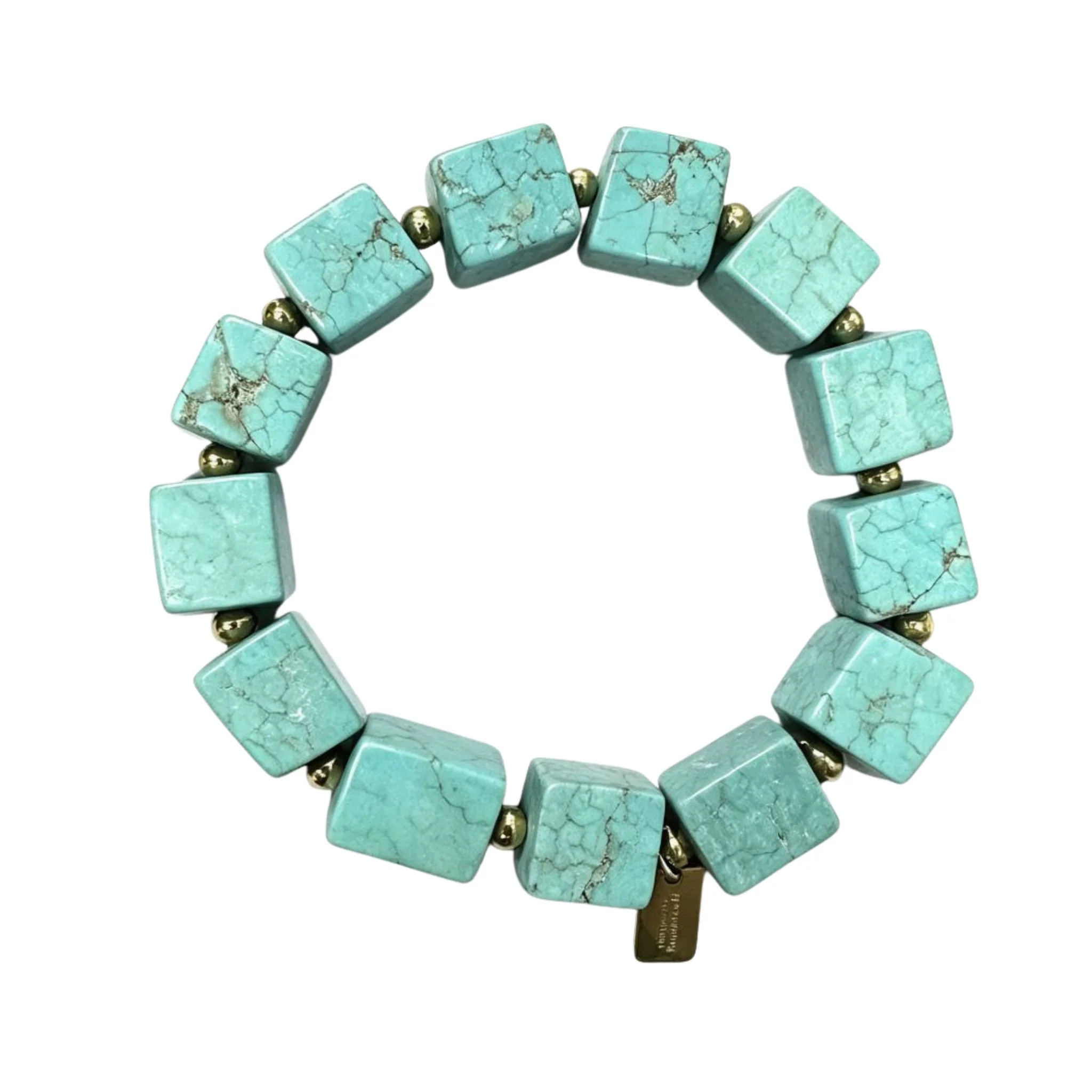 Laguna Turquoise Square Beaded Bracelet | Christina Greene LLC