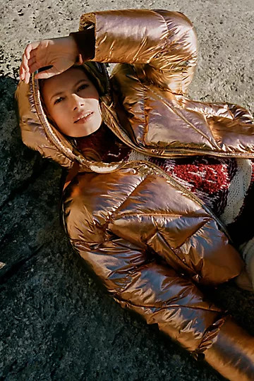 Avec Les Filles Metallic Puffer Jacket | Anthropologie (US)