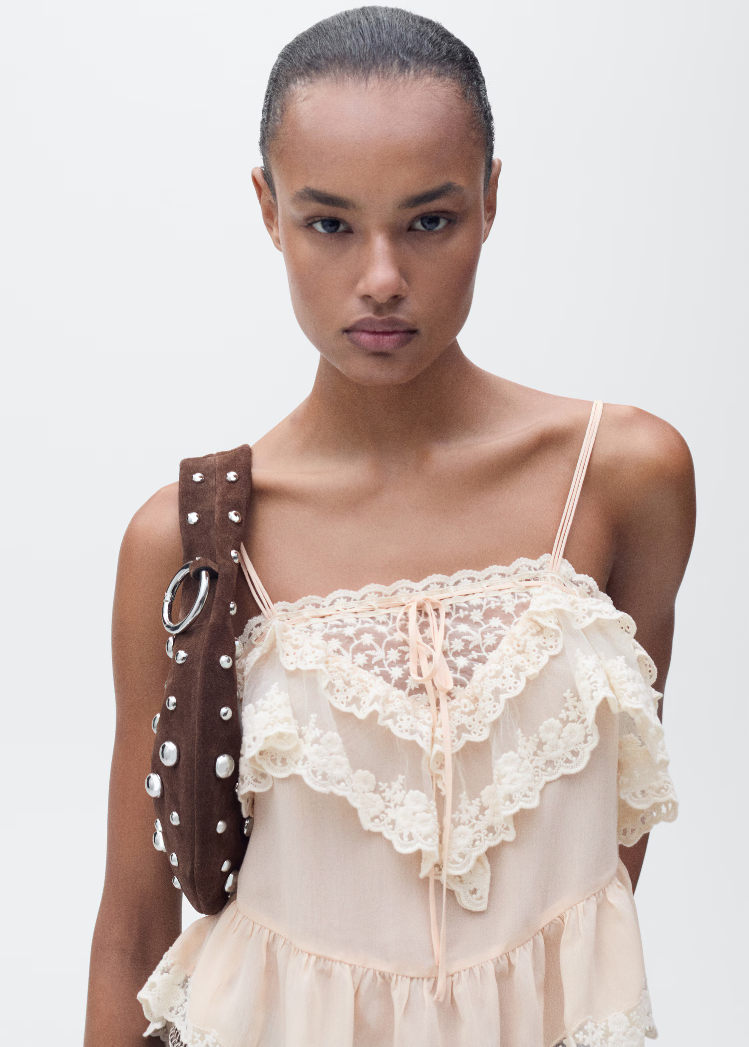 Ruffle top lace detail | Mango (US/MX/AU)