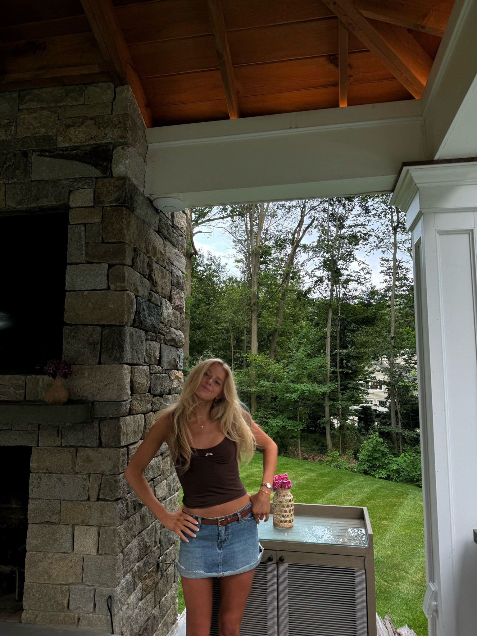 Cute summer mini skirt outfit!! Belt made it 

#LTKStyleTip #LTKSummerSales #LTKFindsUnder100