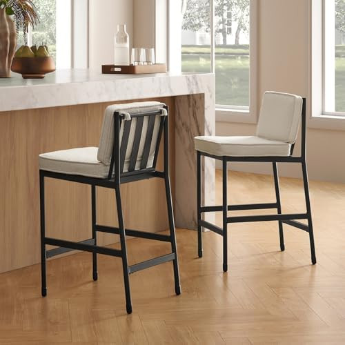 mopio Odelia Counter Stools, Kitchen Counter Height Stool Chair with Backrest, Footrest, Sturdy B... | Amazon (US)