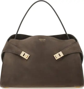 FERRAGAMO Medium Hug Suede Shoulder Bag | Nordstrom | Nordstrom