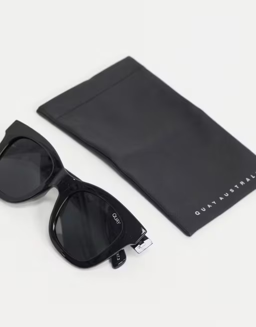 Quay Australia x Chrissy After Hours oversized square sunglasses in black | ASOS US