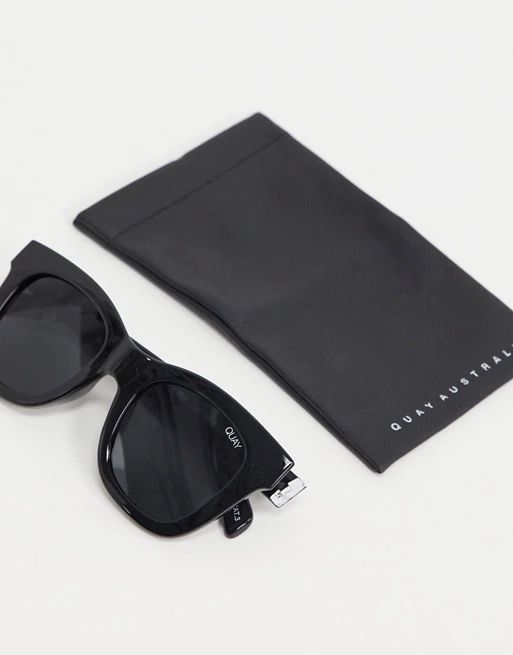Quay Australia x Chrissy After Hours oversized square sunglasses in black | ASOS US
