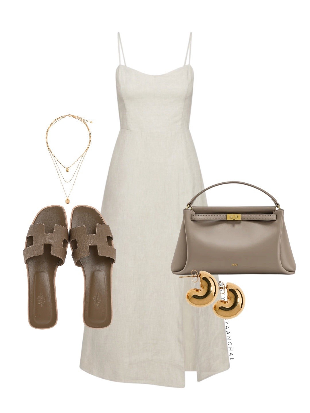 Beige dress with taupe accessories 


Beige dress 
Taupe bag
Hermes Oran sandals
Gold earrings 
Modest outfit
Aritzia

#LTKsummer #LTKbag #LTKmodest