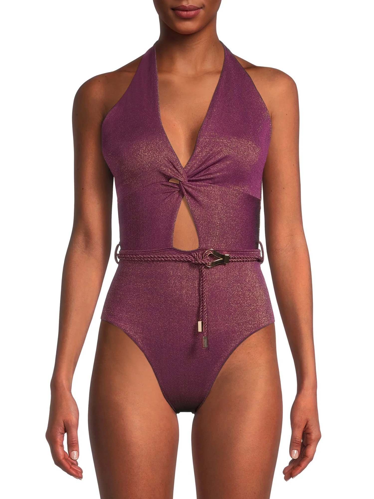 Time and Tru Women's Sparkle One Piece Swimsuit | Walmart (US)
