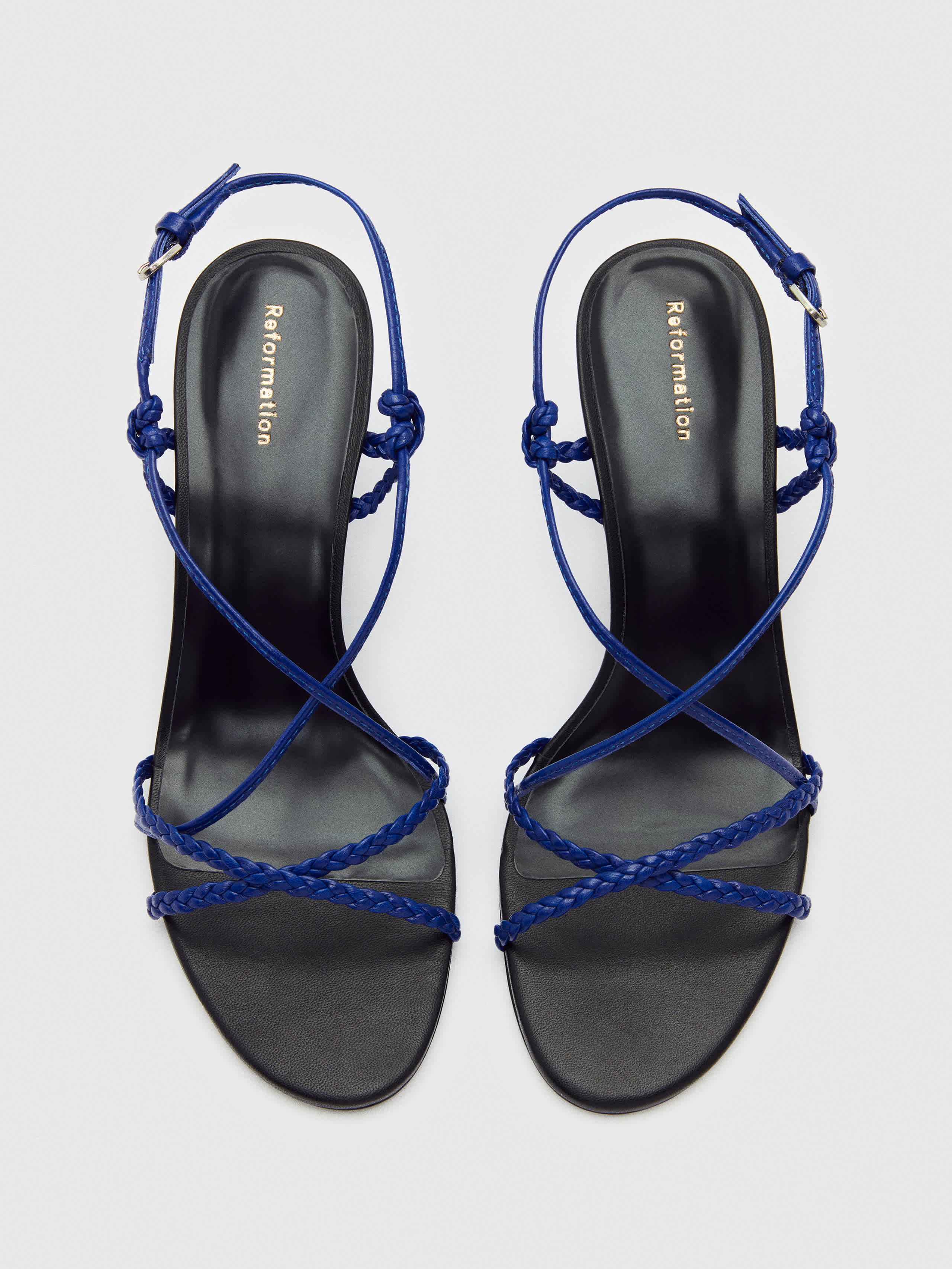 Reformation Jackson Heeled Sandal Blue 9.5 | Reformation (Global)