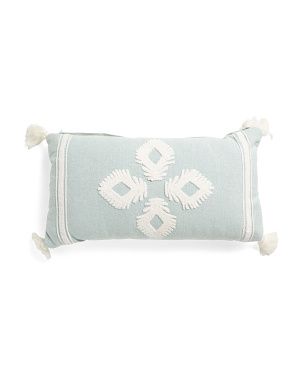 14x26 Palisades Embroidered Tassel Pillow | Throw Pillows | T.J.Maxx | TJ Maxx