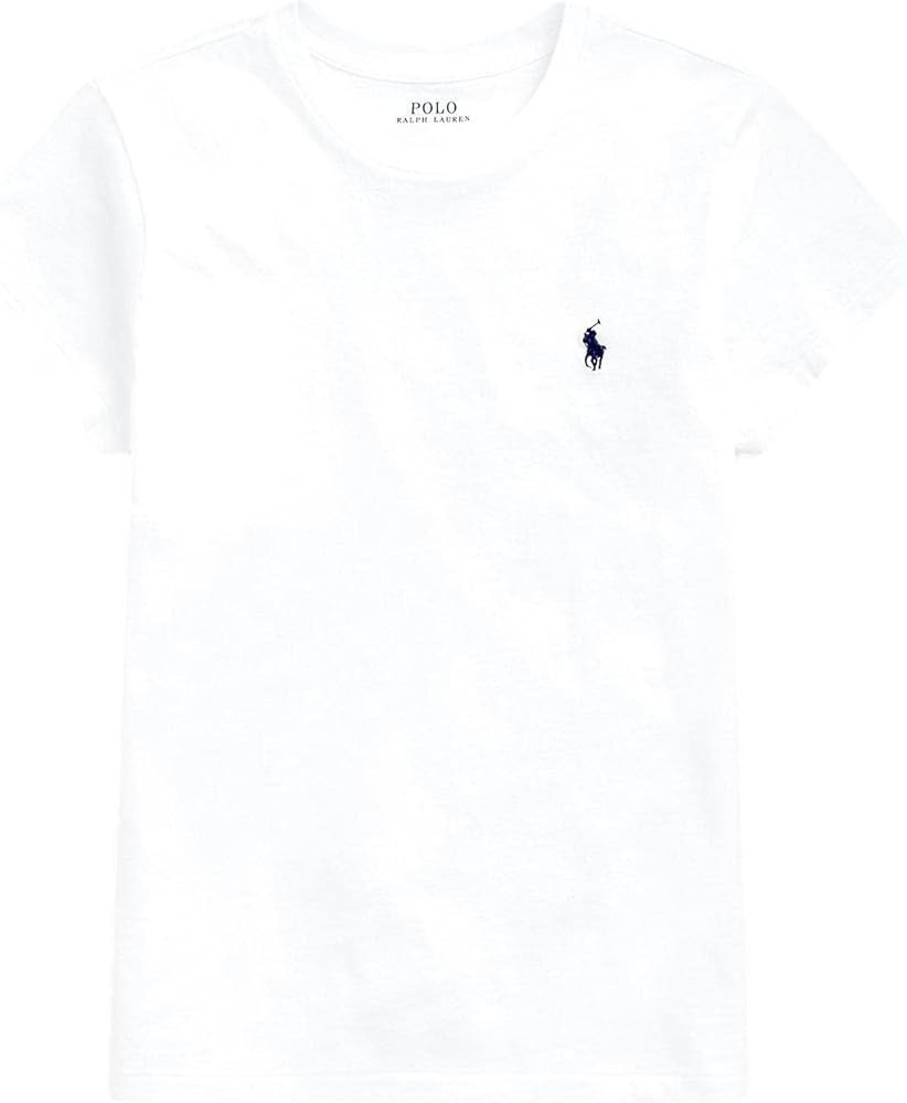 Polo Ralph Lauren Womens Crew Neck Jersey T-Shirt (X-Small, White) at Amazon Women\u2019s Clothin... | Amazon (US)