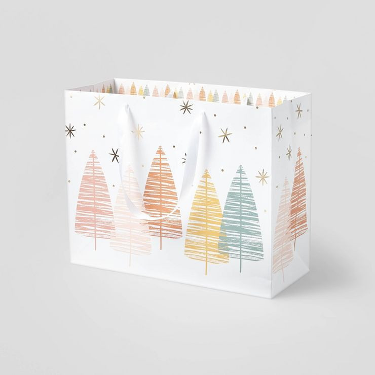 Large Vogue Bottle Brush Trees Gift Bag - Wondershop™ | Target