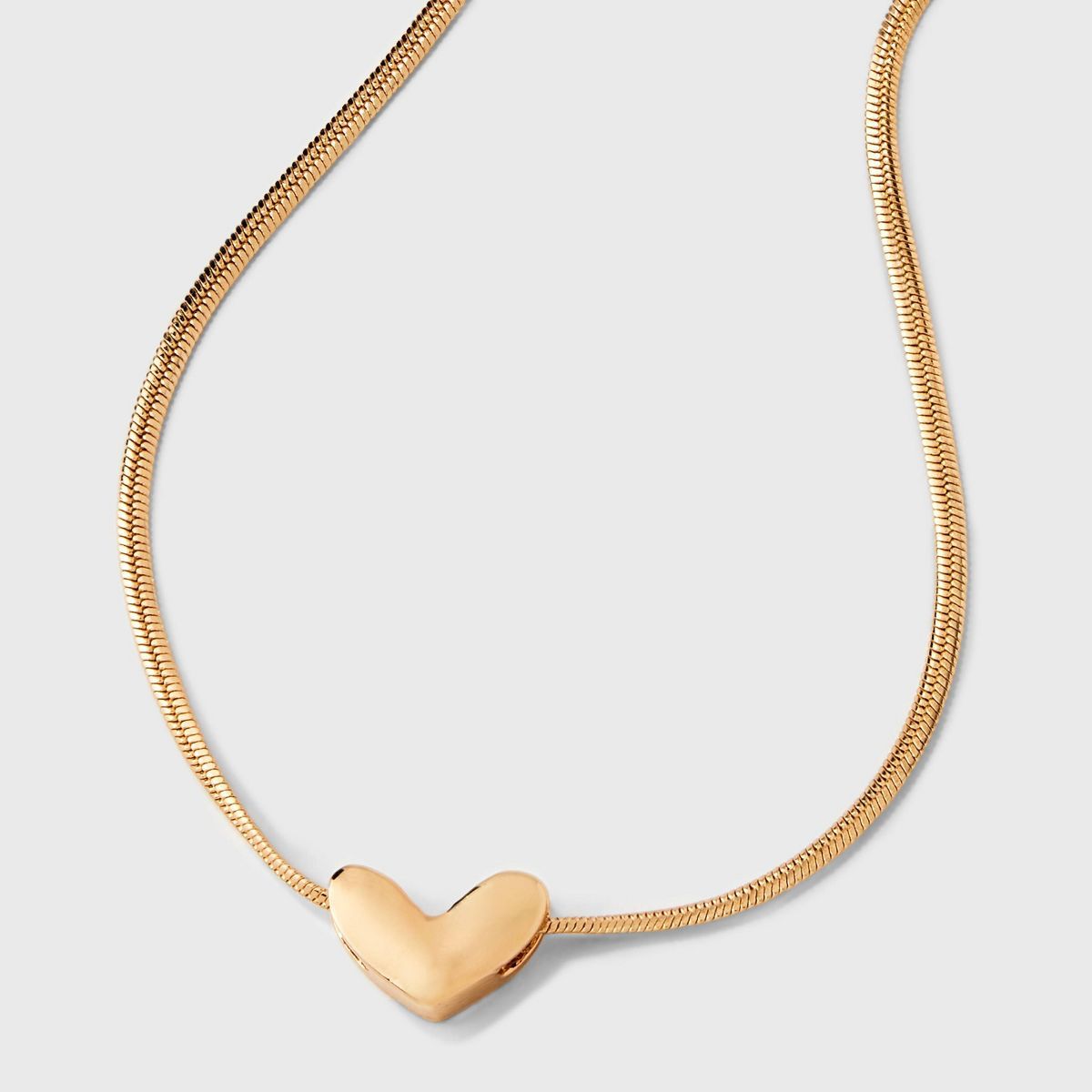 Herringbone Heart Charm Chain Necklace - Universal Thread™ Gold | Target