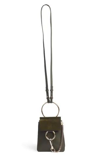 Chloe Faye Small Suede & Leather Bracelet Bag - Green | Nordstrom