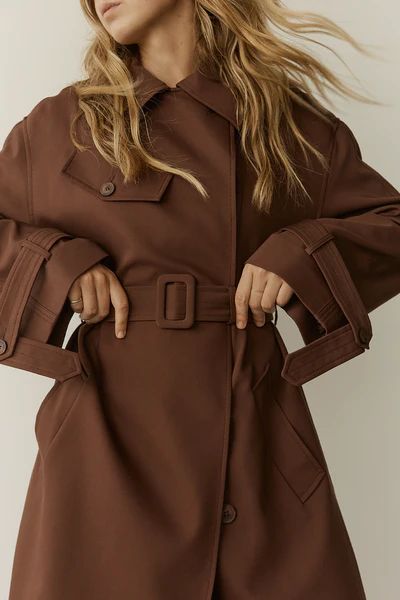 Gilda Maxi Trench Coat | Aligne UK