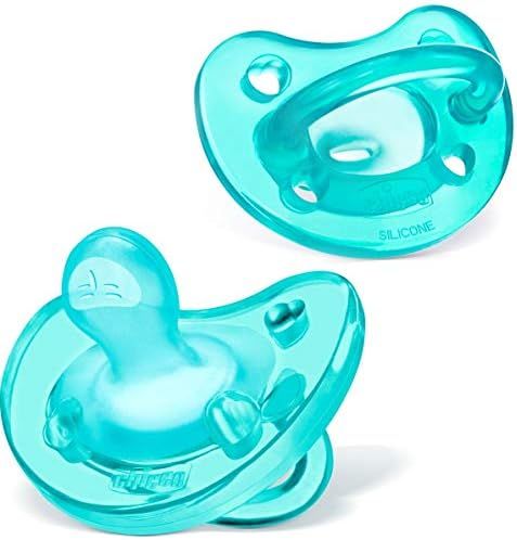 Amazon.com : Chicco PhysioForma 100% Soft Silicone One Piece Pacifier for Babies 16-24m, Teal, Or... | Amazon (US)