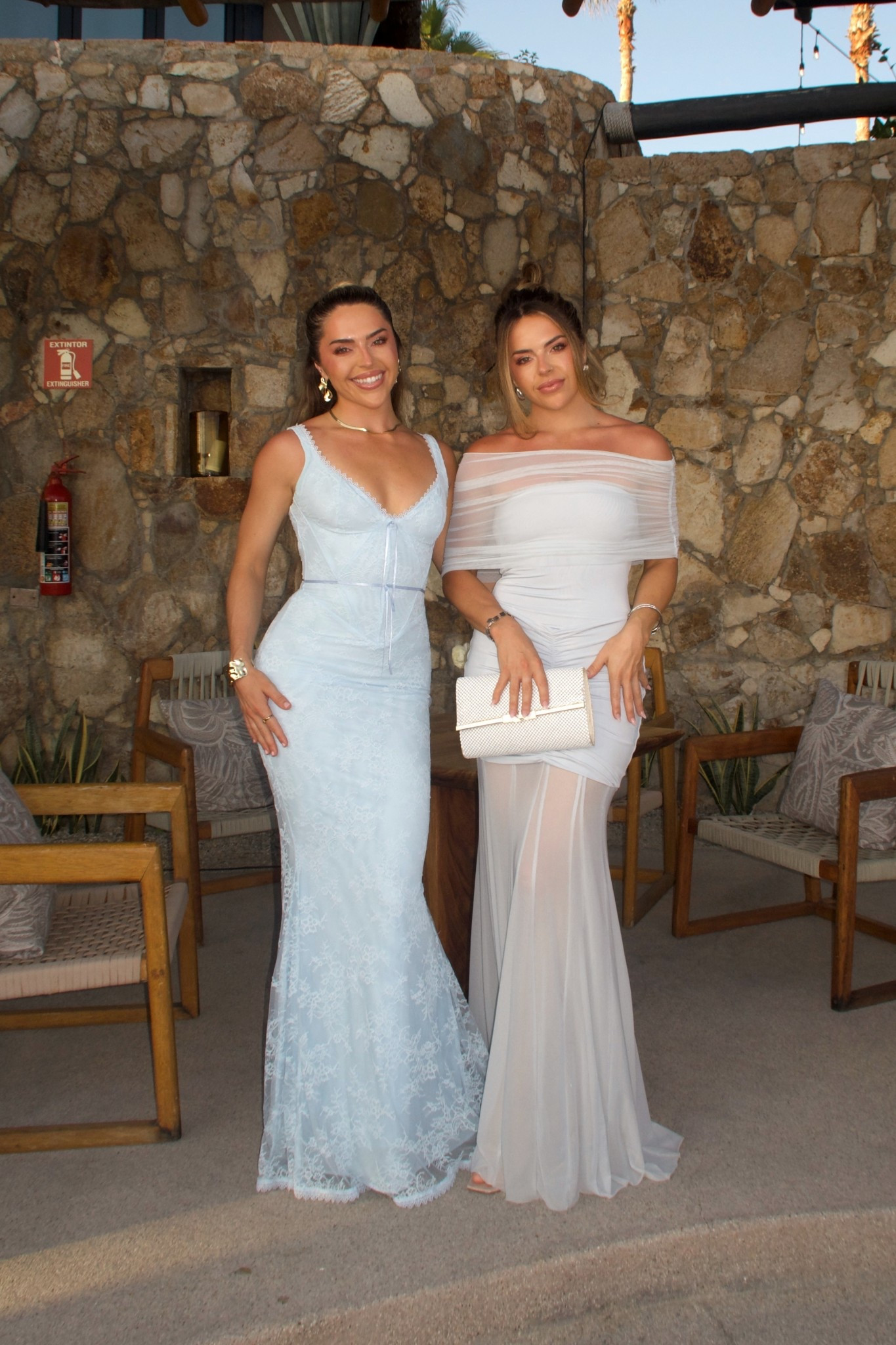 The most stunning wedding guest dresses ✨💍🩵 both wearing a size small !! 