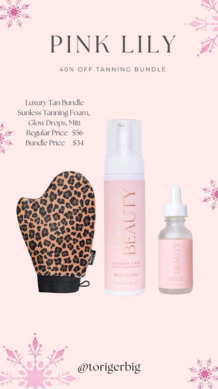 Pink Lily tanning bundles are on sale now. Be sure to check them out.#Pinklily #Beauty #CyberSale #CyberMonday.

Use code Cyber35 for discount 

#LTKsalealert #LTKstyletip #LTKCyberWeek