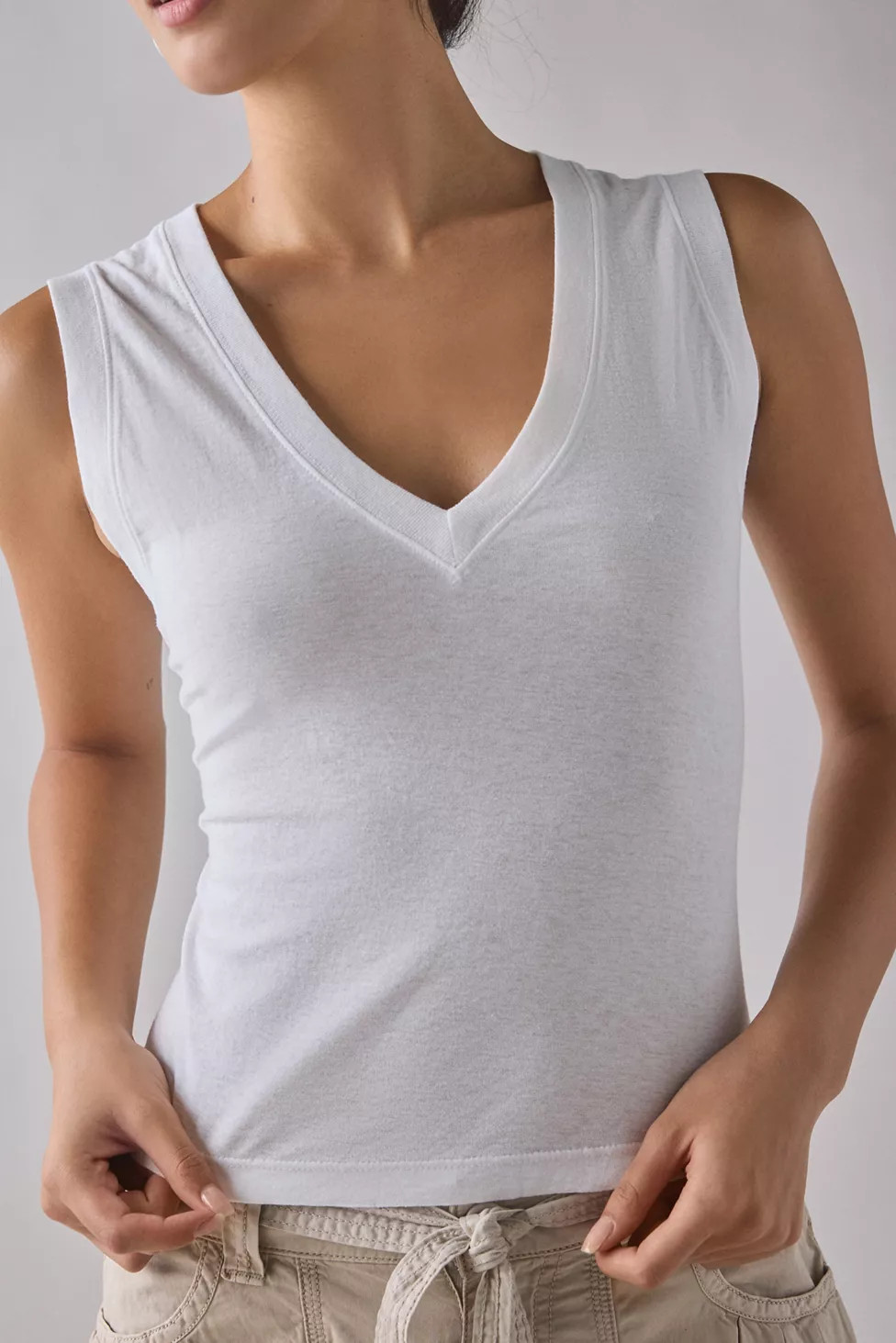 BDG V-Neck Sleeveless Spill The Tee | Urban Outfitters (US and RoW)