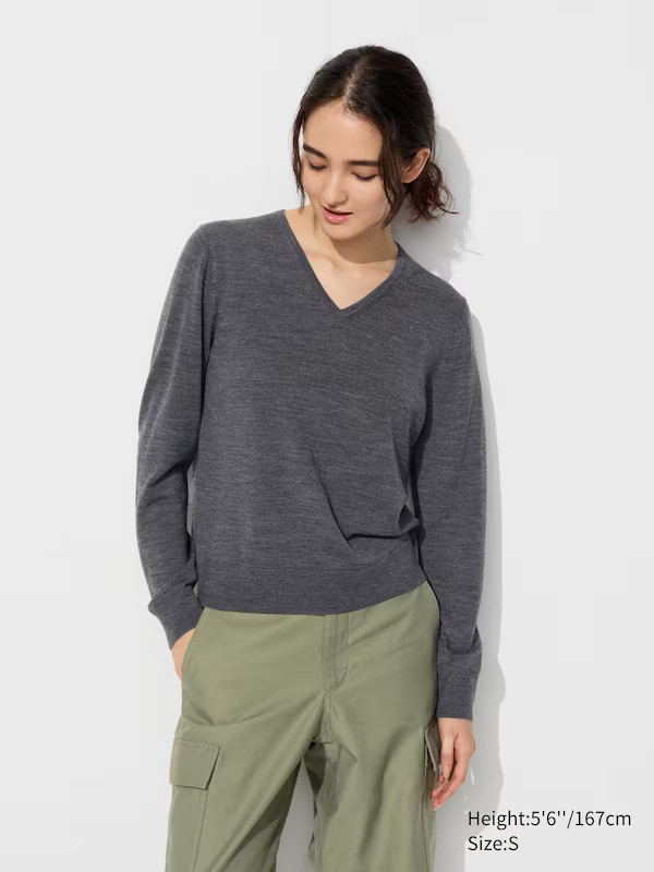Merino Trui met V-Hals | Uniqlo NL